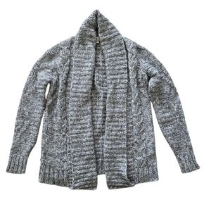 Lineamaglia Women's Wool Alpaca Gray Open Cardigan Sweater Small Italy Oversized